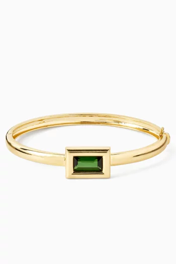 Satine Emerald Bangle in 18kt Yellow Gold