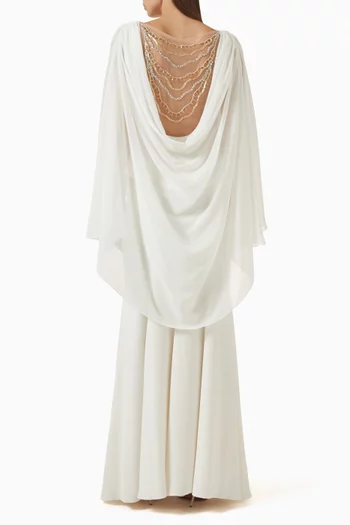 طقم تنورة وبلوزة بفتحة رقبة مطوية