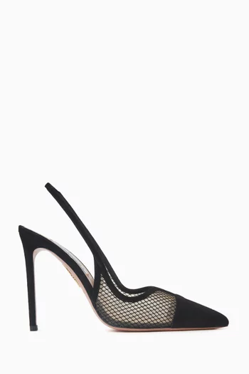 Gia 105 Slingback Pumps in Mesh & Suede