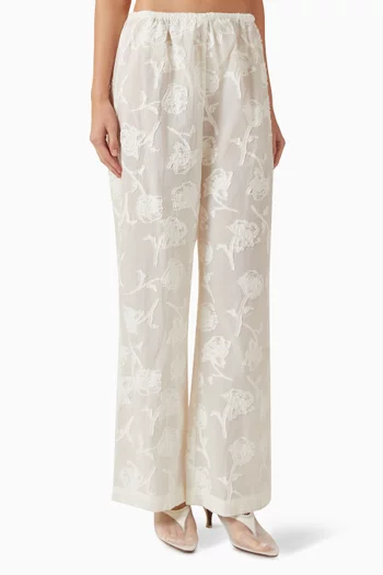 Azalea Jacquard Pants in Cotton Blend