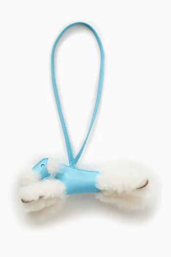 Unused Budy Bag Charm in Wool & Milo Leather