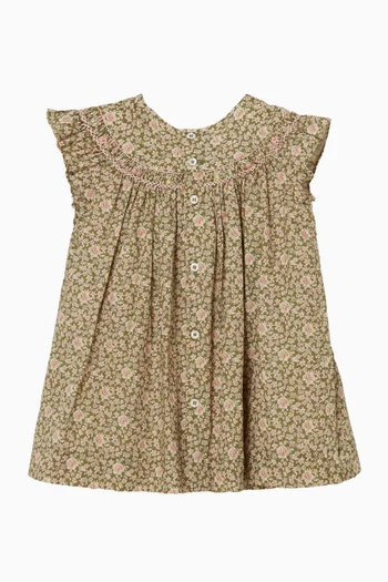 Floral Print Dress in Cotton