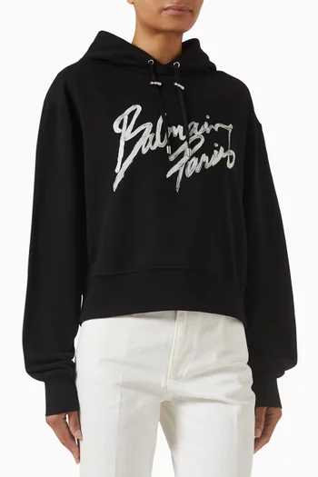 Logo-print Hoodie in Cotton Blend