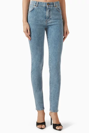 High-waist Skinny Jeans in Denim