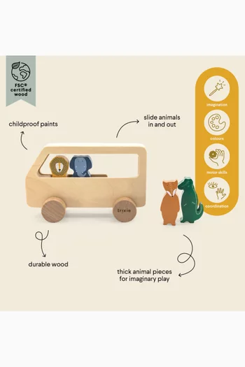 Wooden Animal Bus