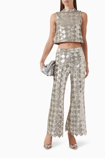 بلوزة جويندولين مزينة بالترتر