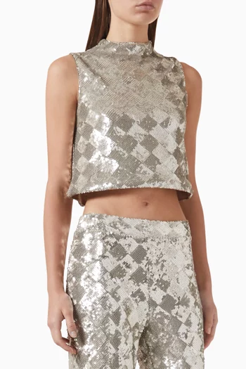 بلوزة جويندولين مزينة بالترتر