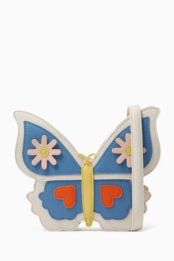 حقيبة على شكل فراشة جلد صناعي