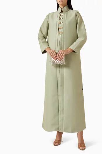 عباية بياقة عالية ستان