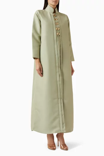 عباية بياقة عالية ستان