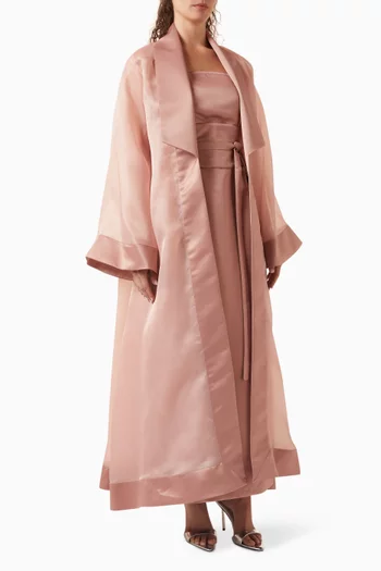 Abaya & Dress Set in Organza & Taffeta