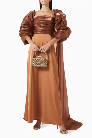 طقم فستان سهرة امبر بكاب