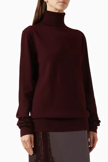 Eve Thin Turtleneck Sweater in Merino Wool
