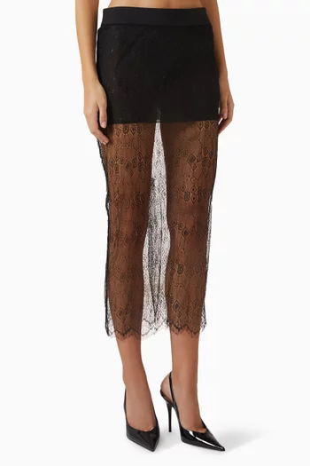 Alrose Midi Skirt in Lace