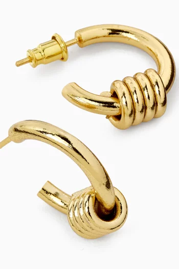 Dunya Apia Earrings in 24kt Gold-plated Brass