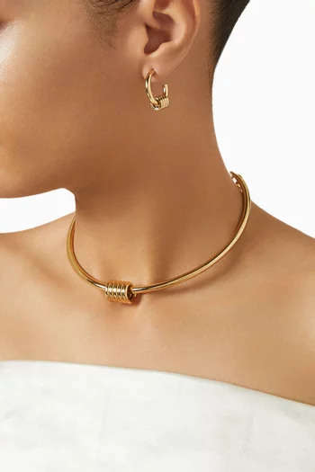 Dunya Apia Earrings in 24kt Gold-plated Brass