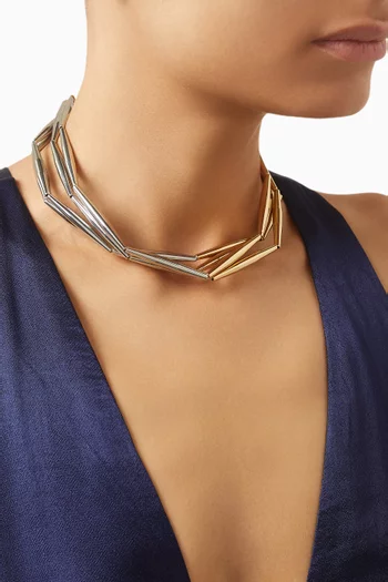 Lumia Helia Necklace in 24kt Gold-plated Brass & Silver