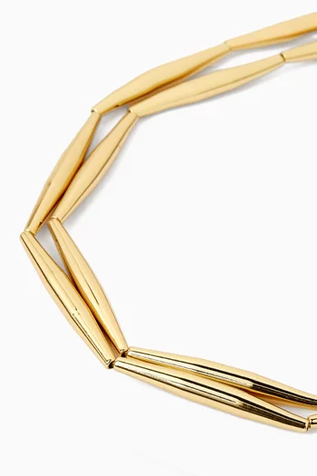 Lumia Helia Duo Necklace in 24kt Gold-plated Brass