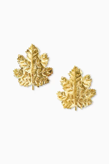 Amber Breeze Earrings in 24kt Gold-plated Brass