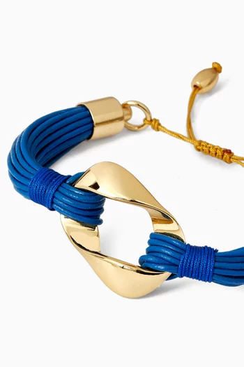 Laya Cord Bracelet in 24kt Gold-plated Brass