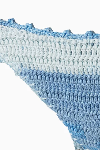 قطعة بيكيني سفلية لوسي بأربطة كروشيه