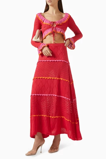 تنورة آدي طويلة منسوجة