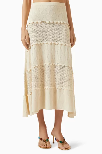 تنورة آدي طويلة منسوجة