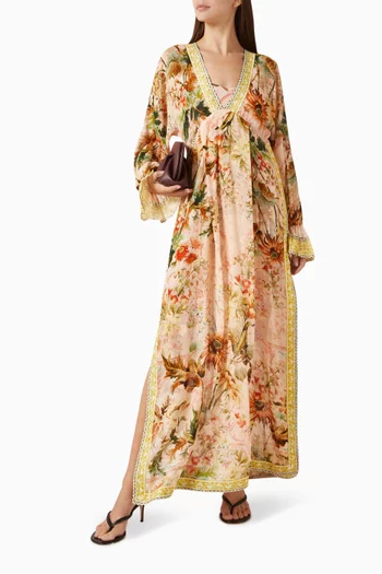 Printed Maxi Kaftan in Viscose