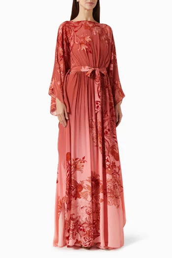 Vine Belted Kaftan in Viscose