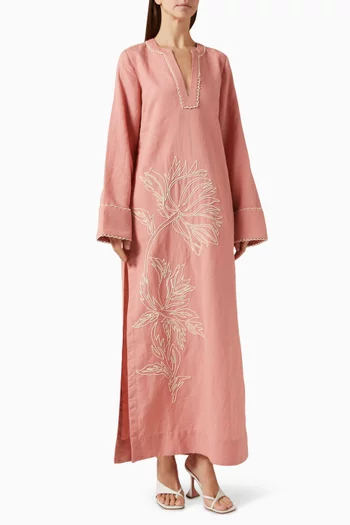 Embroidered Slit Kaftan