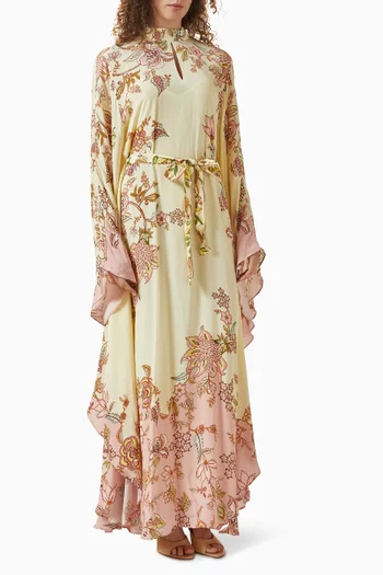 Riah Belted Kaftan in Viscose