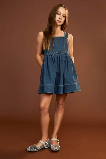 Bow Dress in Denim