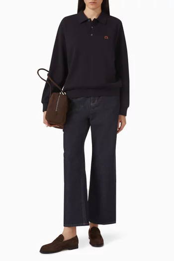 Embroidered Collared T-shirt