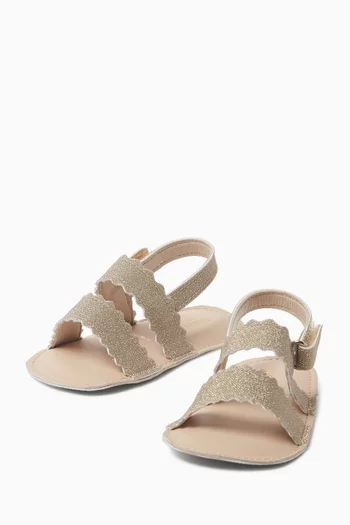Lauren Scalloped Strappy Sandals