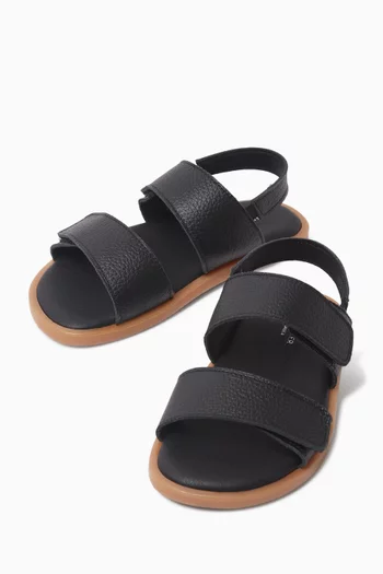 Double Strap Sandals in Leather