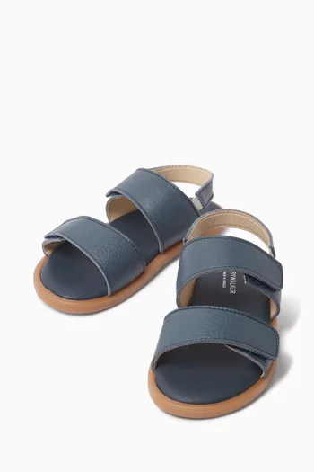 Double Strap Sandals in Leather