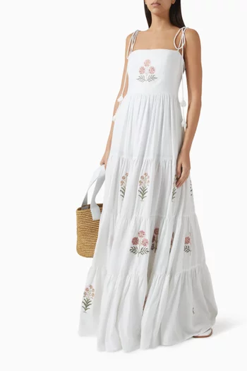 Donya Maxi Dress in Linen