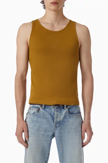 Cassandre Ribbed Tank Top in Cotton