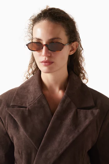 The Emmy Oval Sunglasses in Acetate