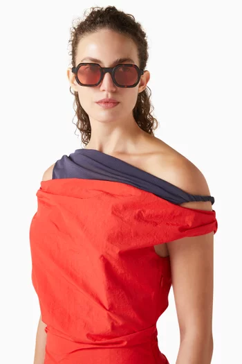 The Darren Rectangle Sunglasses in Acetate