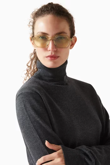 The Darren Rectangle Sunglasses in Acetate