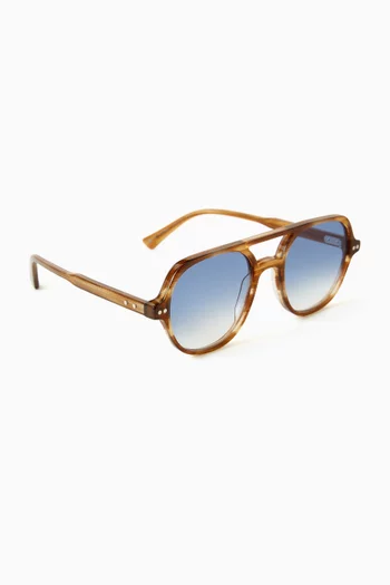 The Lars Aviator Sunglasses in Acetate