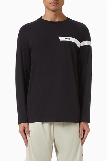 Logo-print T-shirt in Stretch Cotton-jersey