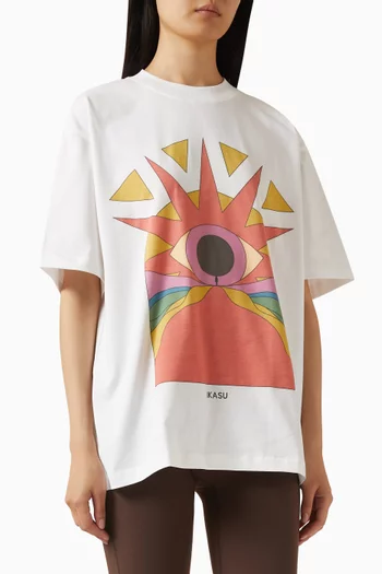 Mystical Eye Oversized T-shirt in Cotton