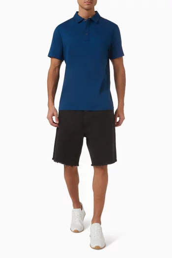 Embroidered Logo Polo Shirt in Cotton