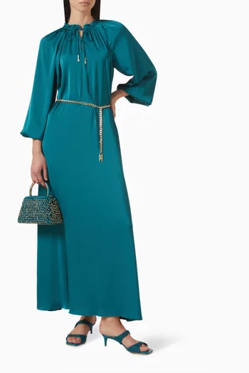 فستان طويل بحزام ستان