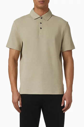 تي شيرت بولو بنسيج بارز