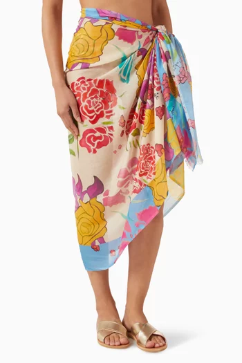 Flores Pareo in Cotton-blend