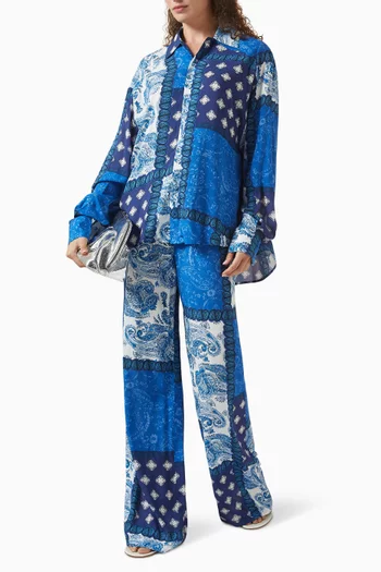 Midnight Paisley Shirt in Viscose