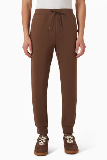 بنطال رياضي بحياكة مزدوجة مزيج قطن